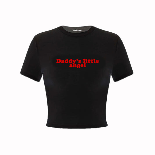 Daddy's little angel Crop Top