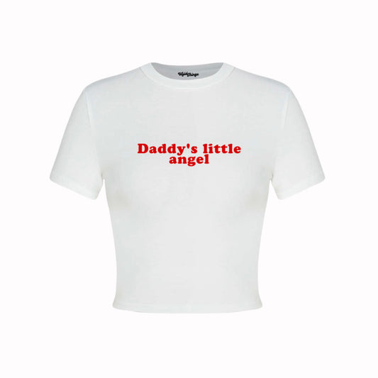 Daddy's little angel Crop Top