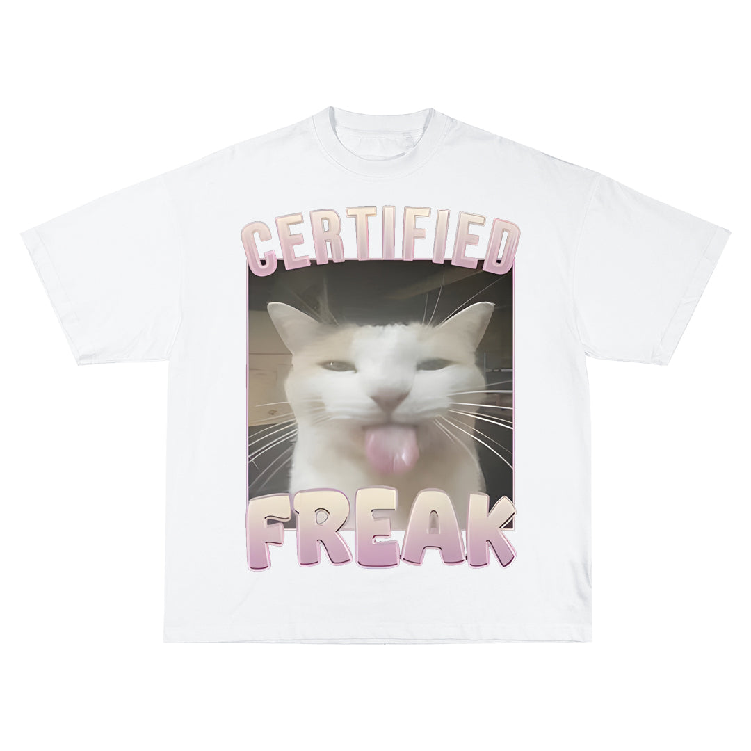 Certified freak cat Oversize Тениска!