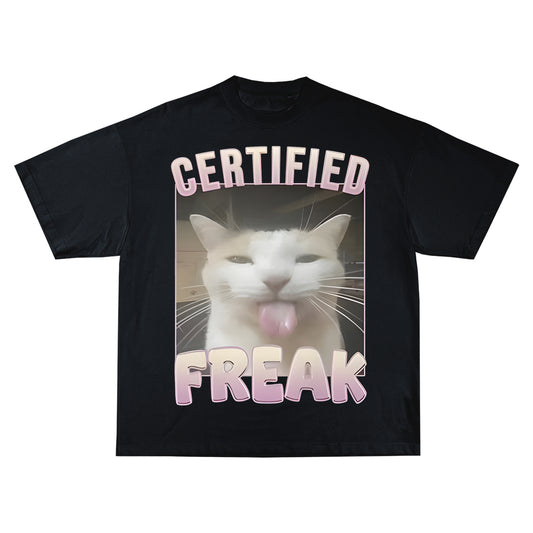 Certified freak cat Oversize Тениска!